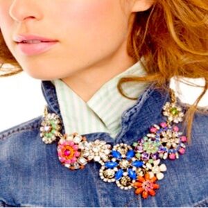 RARE J. Crew Flower Lattice Necklace